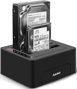 תחנת עגינה ושכפול לשני דיסקים | 3.5 2.5 MAIVO USB3.0 Dual Bay