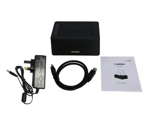 תחנת עגינה ושכפול לשני דיסקים | 3.5 2.5 MAIVO USB3.0 Dual Bay
