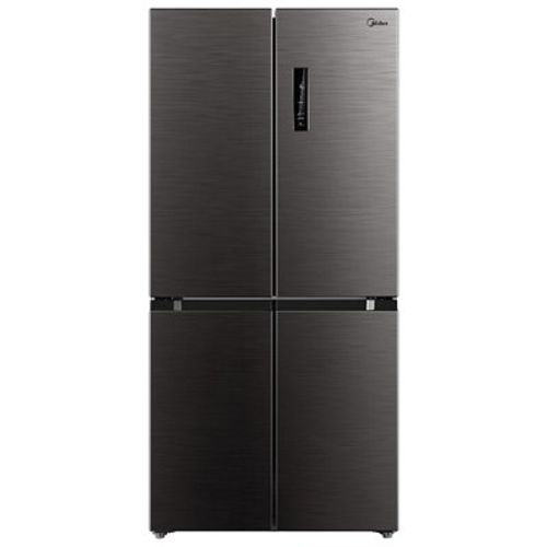מקרר 4 דלתות מקפיא תחתון 470 ליטר MIDEA HQ 611RWEN זכוכית שחורה
