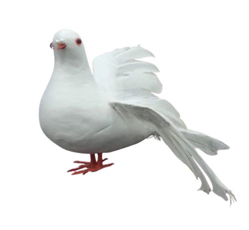 יונה לבנה גדולה לתליה וקישוט/ 23 ס''מ