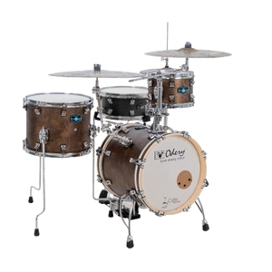 מערכת תופים "16 קומפקטית 4 חלקים + איבזור מסדרת CAFEJAZZ [2 אריזות] בצבע  Vintage Gold  מבית 