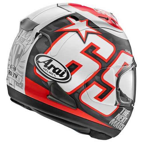 קסדה מלאה אראי צביעת שחור אדום שחור - Arai RX-7V Evo HAYDEN Helmet
