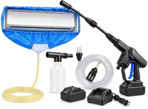 מכונת שטיפה נטענת 40 BAR בלחץ מים 20V /18 + אביזרים+ קיט ניקוי מזגנים PWC201.2 [ גוף בלבד ]