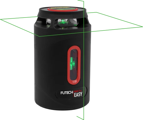 פלס לייזר 360 ירוק FUTECH LL5505 עם קו אופקי 360 מעלות וקו אנכי 100 מעלות