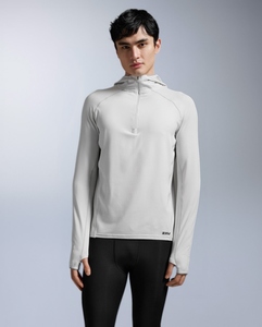 חולצת ריצה מחממת Ignition Grid 1/2 Zip Hoodie CHK/BRF
