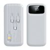 פאוור בנק סוללת גיבוי 10,000mAh טעינה 3.0A עם 4 כבלים מובנים