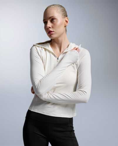 חולצת ריצה מחממת Ignition Grid 1/2 Zip Hoodie CHK/WRF