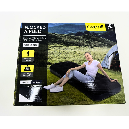 מזרון מתנפח יחיד / זוגי עם ציפוי קטיפה רך (Flocked Airbed) |ממשר 