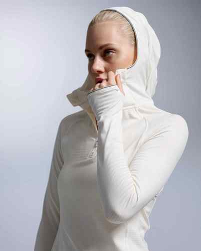 חולצת ריצה מחממת Ignition Grid 1/2 Zip Hoodie CHK/WRF