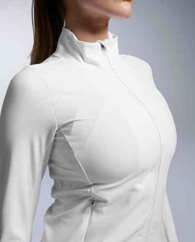 מעיל ריצה Fluid Full Zip Jacket W WHT/WHT