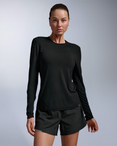 חולצת ריצה מחממת Ignition Wool Long Sleeve W BLK/BLK
