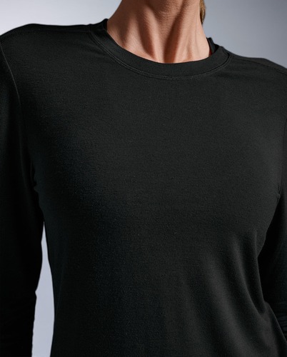 חולצת ריצה מחממת Ignition Wool Long Sleeve W BLK/BLK