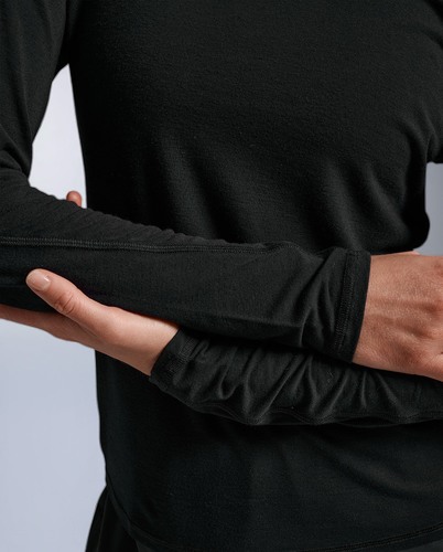 חולצת ריצה מחממת Ignition Wool Long Sleeve W BLK/BLK