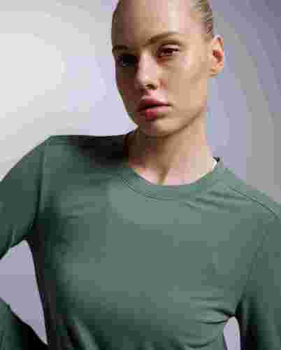 חולצת ריצה מחממת Ignition Wool Long Sleeve W CHK/CHK