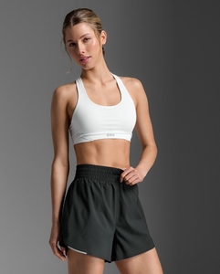 חזיית ספורט Aero Mesh Medium Impact Bra WHT/SRF