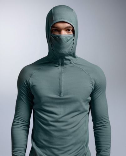 חולצת ריצה מחממת Ignition Grid 1/2 Zip Hoodie OLL/BRF