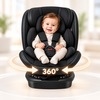 כסא דגם + מסתובב 360 מעלות עם איזו פיקס HAMILTON שכיבה מלאה - שחור 