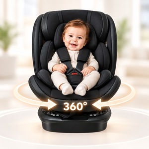 כסא דגם + מסתובב 360 מעלות עם איזו פיקס HAMILTON שכיבה מלאה - שחור 