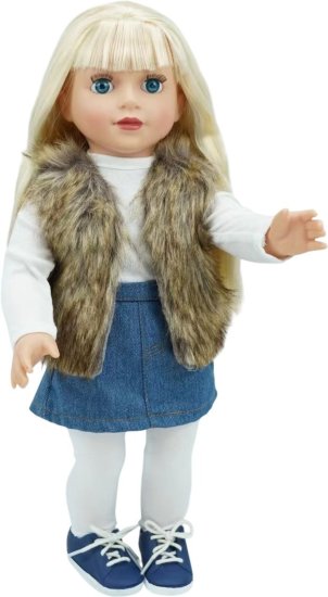 בובת ניו יורק עם תלבושת ושיער בלונדיני New York Doll Collection