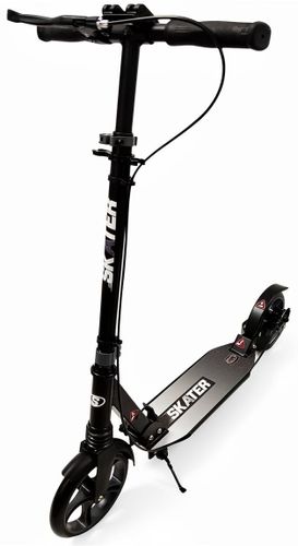 קורקינט מתקפל לילדים ונוער Skater City Cruiser 200 זוג בולמי זעזועים ובלם דיסק אחורי - שחור