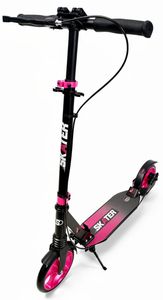 קורקינט מתקפל לילדים ונוער Skater City Cruiser 200 זוג בולמי זעזועים ובלם דיסק אחורי - ורוד