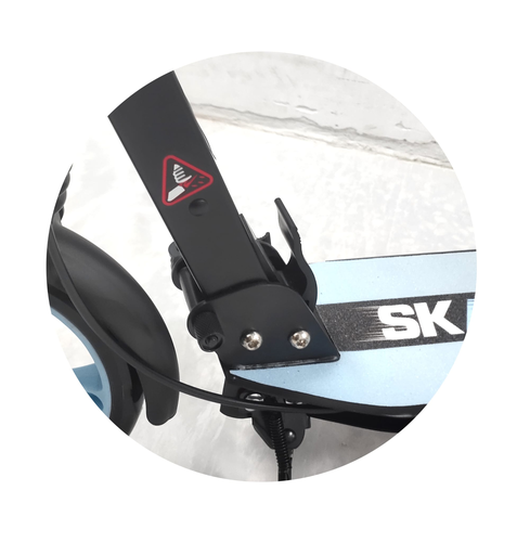 קורקינט מתקפל לילדים ונוער Skater City Cruiser 200 זוג בולמי זעזועים ובלם דיסק אחורי - כחול
