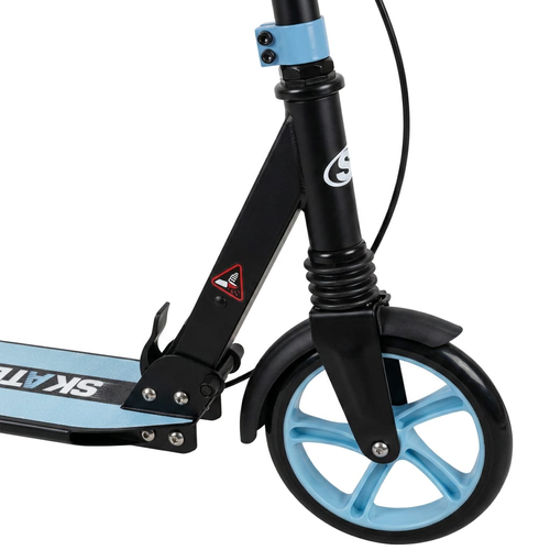 קורקינט מתקפל לילדים ונוער Skater City Cruiser 200 זוג בולמי זעזועים ובלם דיסק אחורי - תכלת