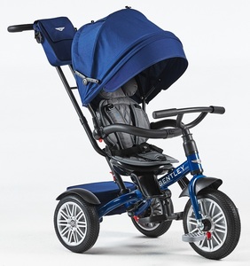 תלת אופן מפואר 6 ב 1 דגם בנטלי Bentley + מתקן כוס מתנה - כחול