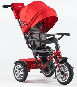 תלת אופן מפואר 6 ב 1 דגם בנטלי Bentley + מתקן כוס מתנה - אדום