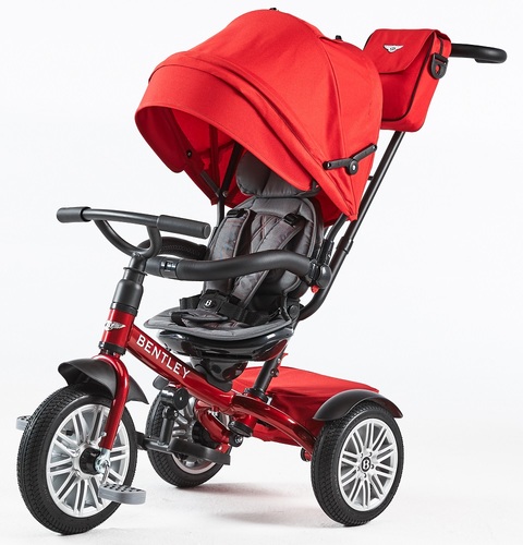 תלת אופן מפואר 6 ב 1 דגם בנטלי Bentley + מתקן כוס מתנה - אדום