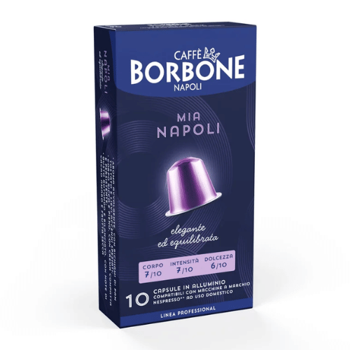 10 קפסולות בורבון אספרסו מיה נאפולי Borbone Mia Napoli לנספרסו