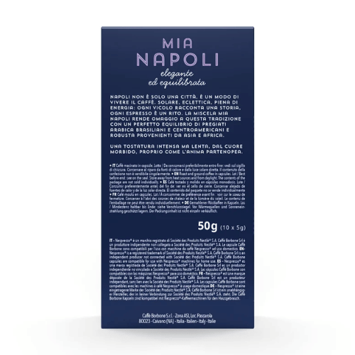 10 קפסולות בורבון אספרסו מיה נאפולי Borbone Mia Napoli לנספרסו