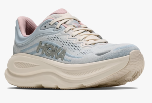 HOKA BONDI 9 GLM WIDE - נעלי ספורט הוקה לנשים בונדי 9 רחבות בצבע אלבסטר/כחול מינרלי