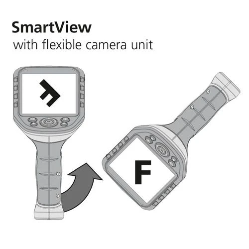 אנדוסקופ LASERLINER VideoFlex G4 עם מערכת SmartView לסיבוב התצוגה והתמצאות נוחה במהלך בדיקה במקומות קשי גישה