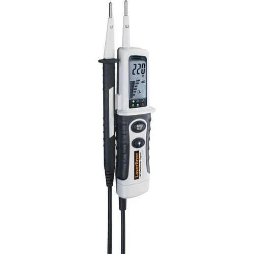 בודק מתח ורציפות דיגיטלי LASERLINER ActiveMaster Digital עם צג LCD למדידת מתח AC/DC עד 690V