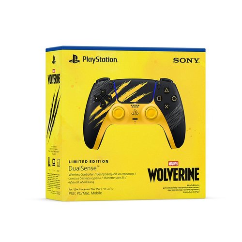 בקר שלט מקורי PS5 DualSense Marvel’s Wolverine Battle Yellow Limited Edition