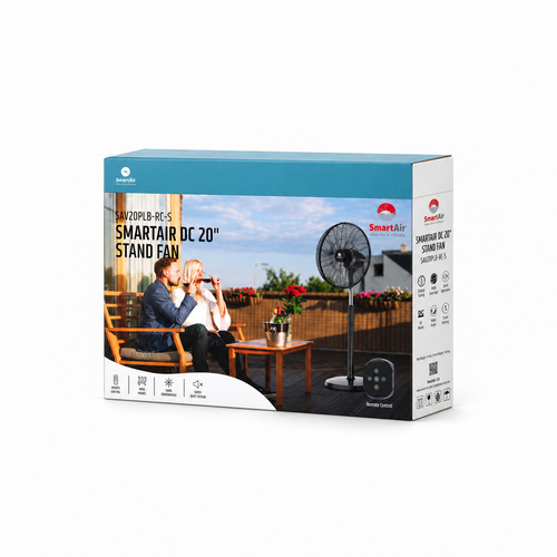 אריזת מאוורר עומד 20 אינץ׳ SmartAir SAV20PLB-RC-S