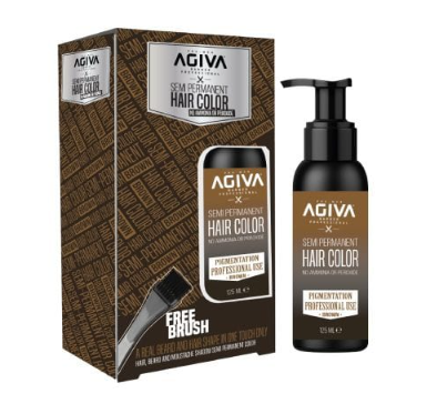 צבע לשיער חצי קבוע חום Agiva Semi Permanent Hair Color Brown אגיבה
