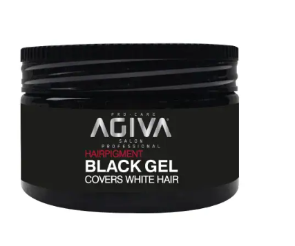 ג'ל שחור לכיסוי שיער לבן Agiva BLACK Gel | אגיבה