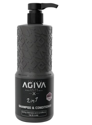 שמפו ומרכך ללא מלחים Agiva 2-in-1 Shampoo 800ML אגיבה