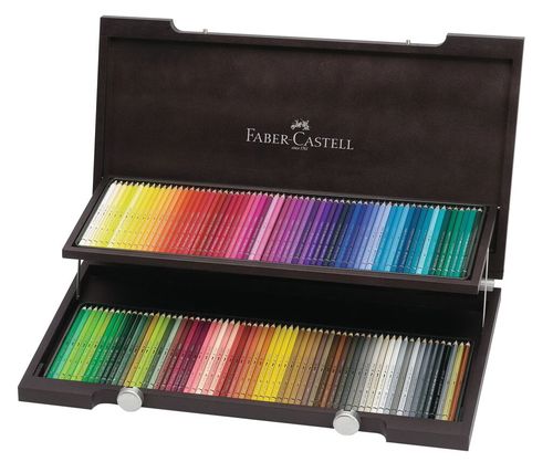 סט 120 עפרונות אקוורל מקצועיים Faber Castell Albrecht Durer במזוודת עץ