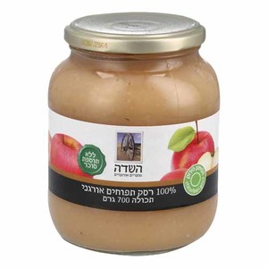 100% רסק תפוחים אורגני ללא תוספת סוכר – השדה מוצרים אורגניים (700 גרם)