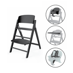 כיסא לתינוק Click & Fold 3-in-1 עם מגש, מושב תינוק ורתמת רצועות - שחור סייבקס