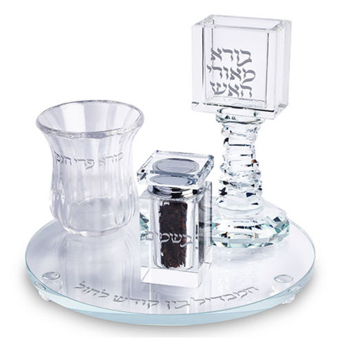 סט הבדלה מהודר מקריסטל 20 ס
