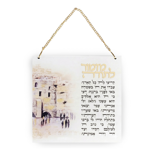 מזמור לתודה אקריליק ירושלים 21X21 ס