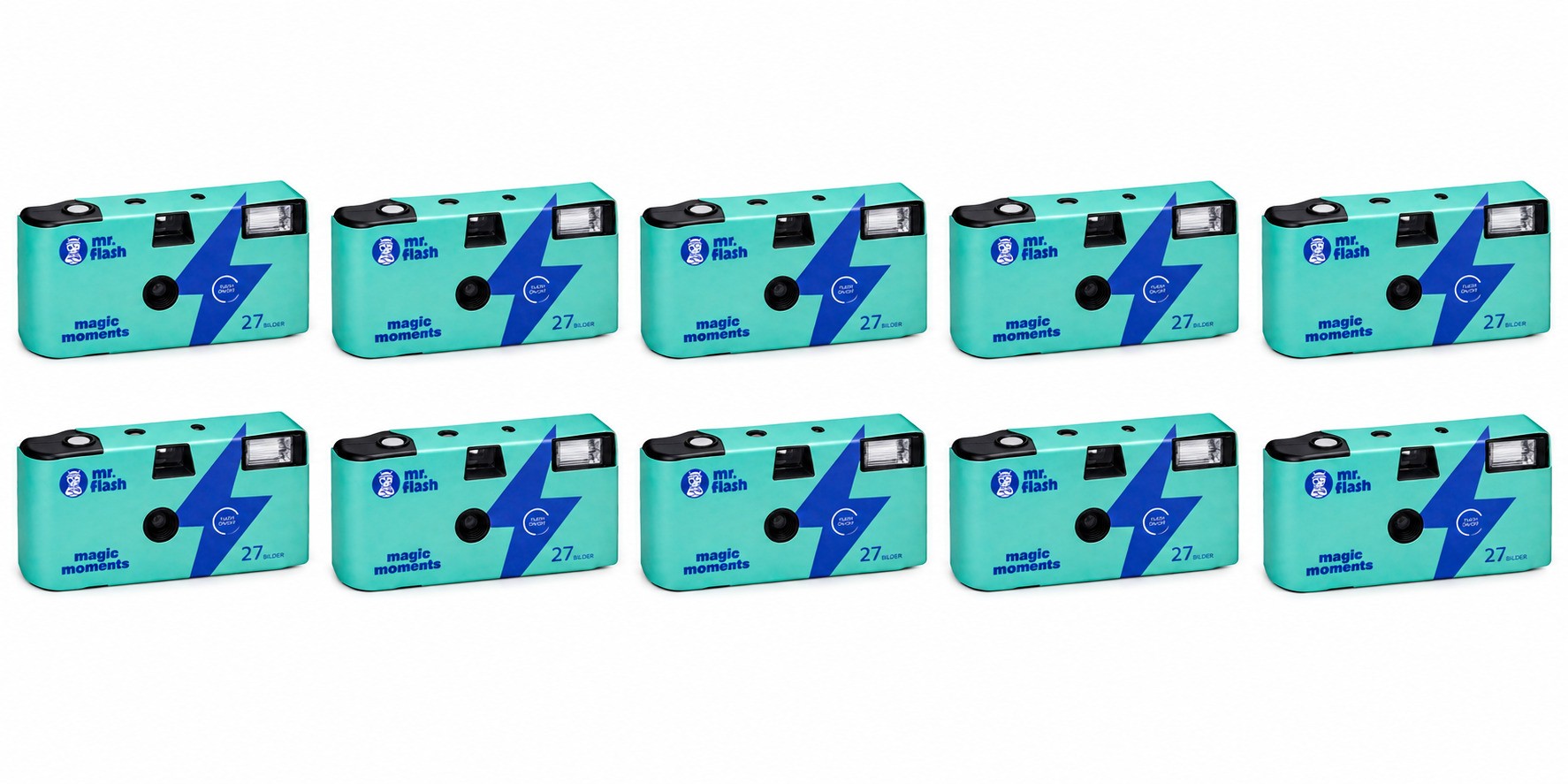 10 מצלמות חד פעמיות עם פלאש 27 תמונות