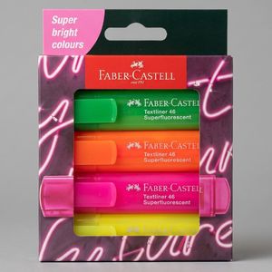 סט 4 מרקרים להדגשה Faber Castell Textliner 46 Superfluorescent