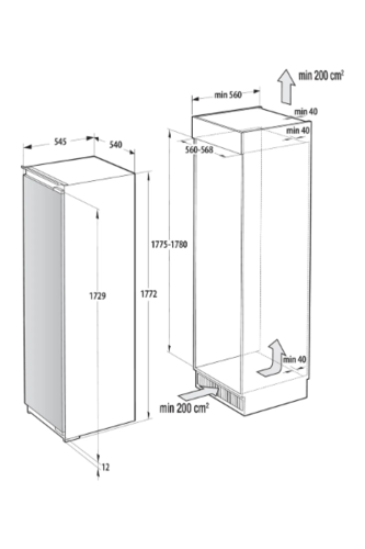 מקפיא Gorenje FNCI517E62WF ‏235 ‏ליטר גורנייה