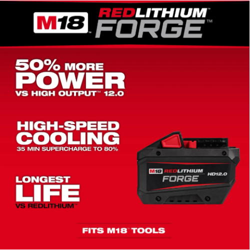 וללת Milwaukee M18 REDLITHIUM FORGE HD12.0 דגם 48-11-1813 18V 12Ah