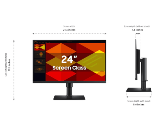 מסך | SAMSUNG S24D408GAM | IPS | FHD | 100hz Speakers | DP 2XHDMI | USB HUB